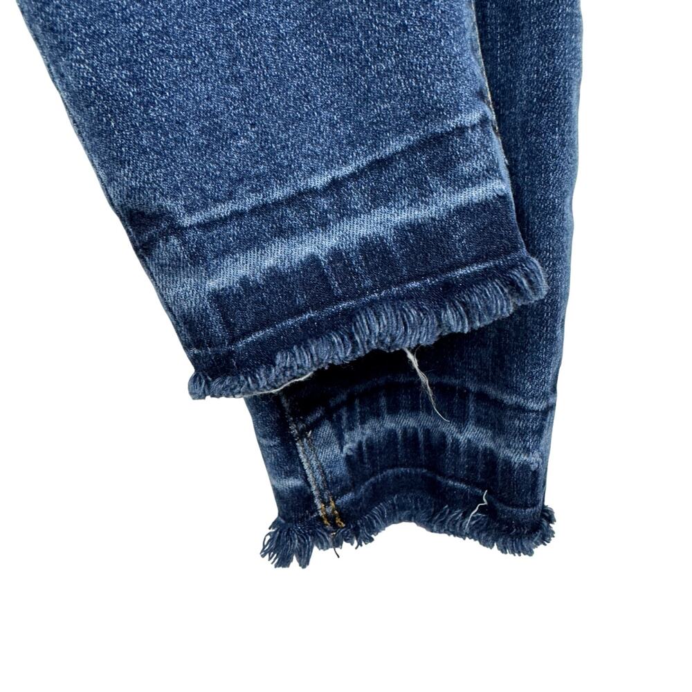 Women's Spanx Distressed Denim Ankle Skinny Raw Hem Stretch Pull On Legging sz M - Picture 5 of 9